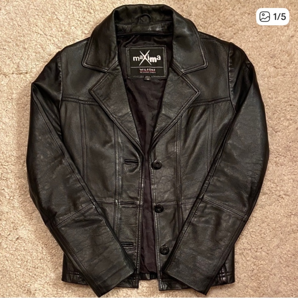 wilson’s maxima black leather jacket